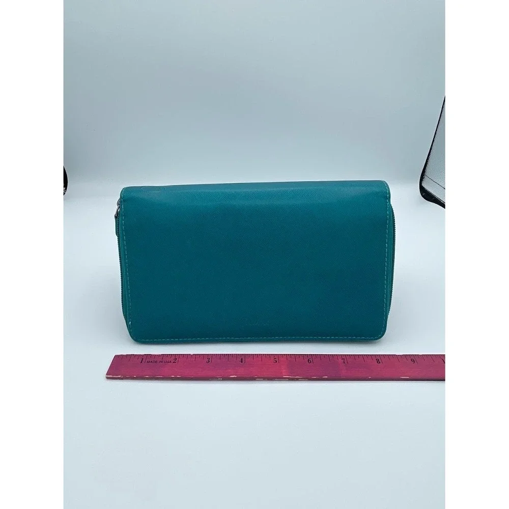 Filofax Saffiano Personal Compact Zip Organizer Aquamarine Rapesco Punch Bundle